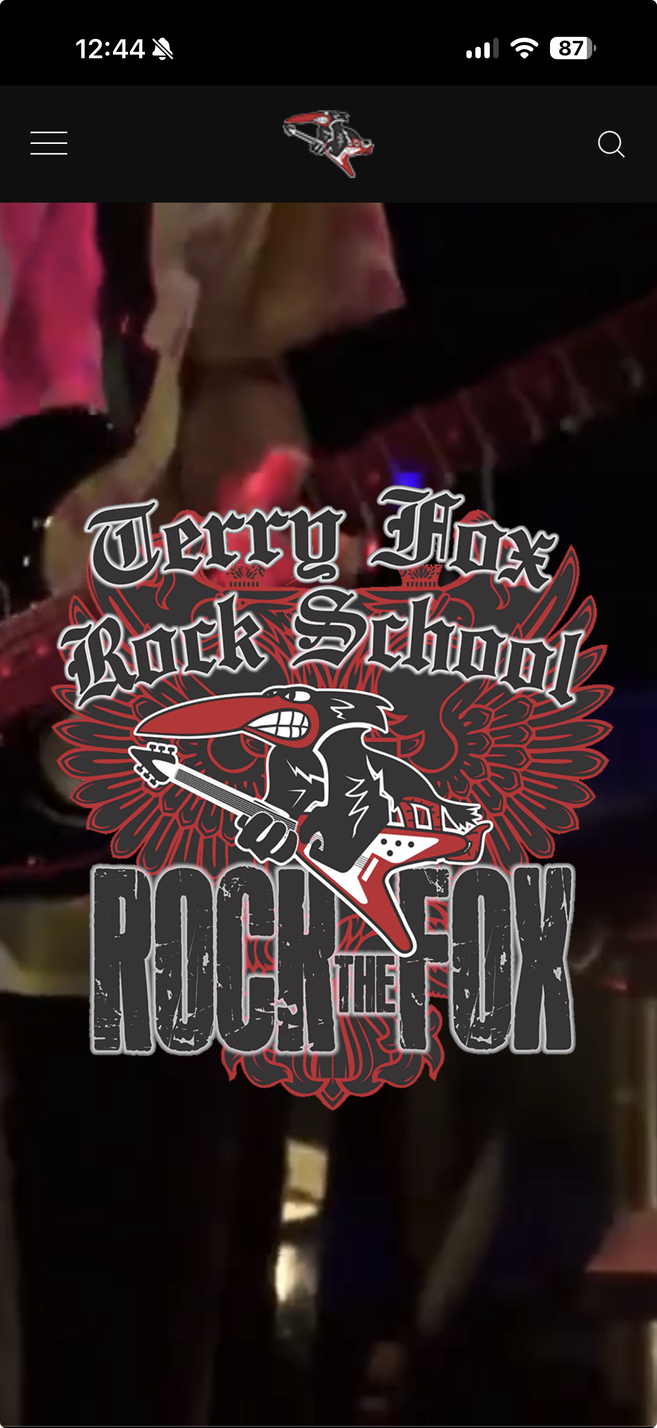 Rock the Fox showing the music program home screen.