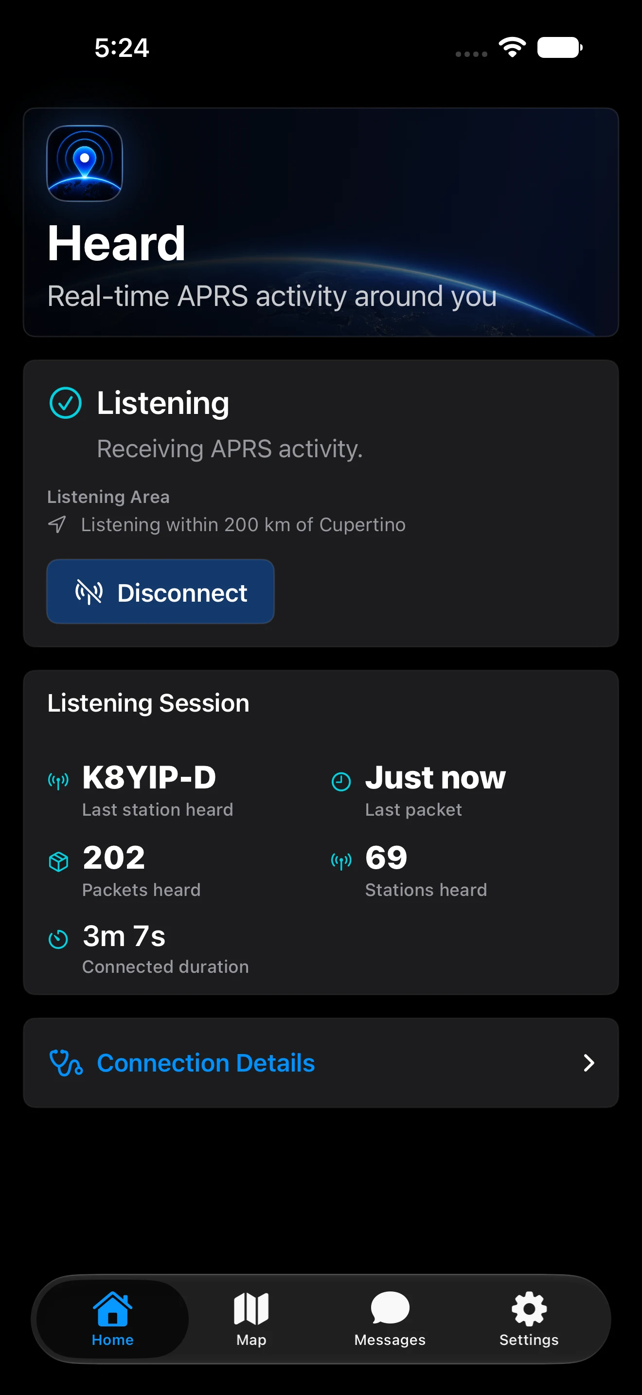 Listening dashboard